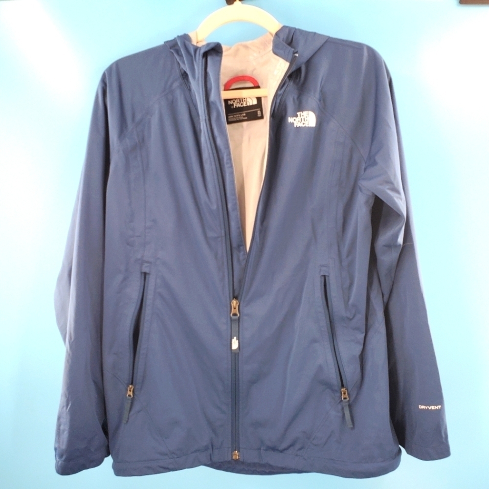 The North Face navy blue hoodie windbreaker